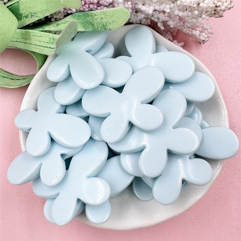 Высококачественные акриловые серьги-бусины для самостоятельного изготовления, аксессуары для телефонной цепочки, 20 шт., бусины ручной работы, кремовые бусины-бабочки, макароны 21,5 x 29,2 мм