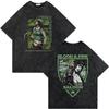 Футболка с графическим принтом Rock Band Type O Negative The Green Poster Мужская Женская Винтажная Стирка Готическая Харадзюку Y2K Мода Короткий Рукав Летняя Новая Футболка