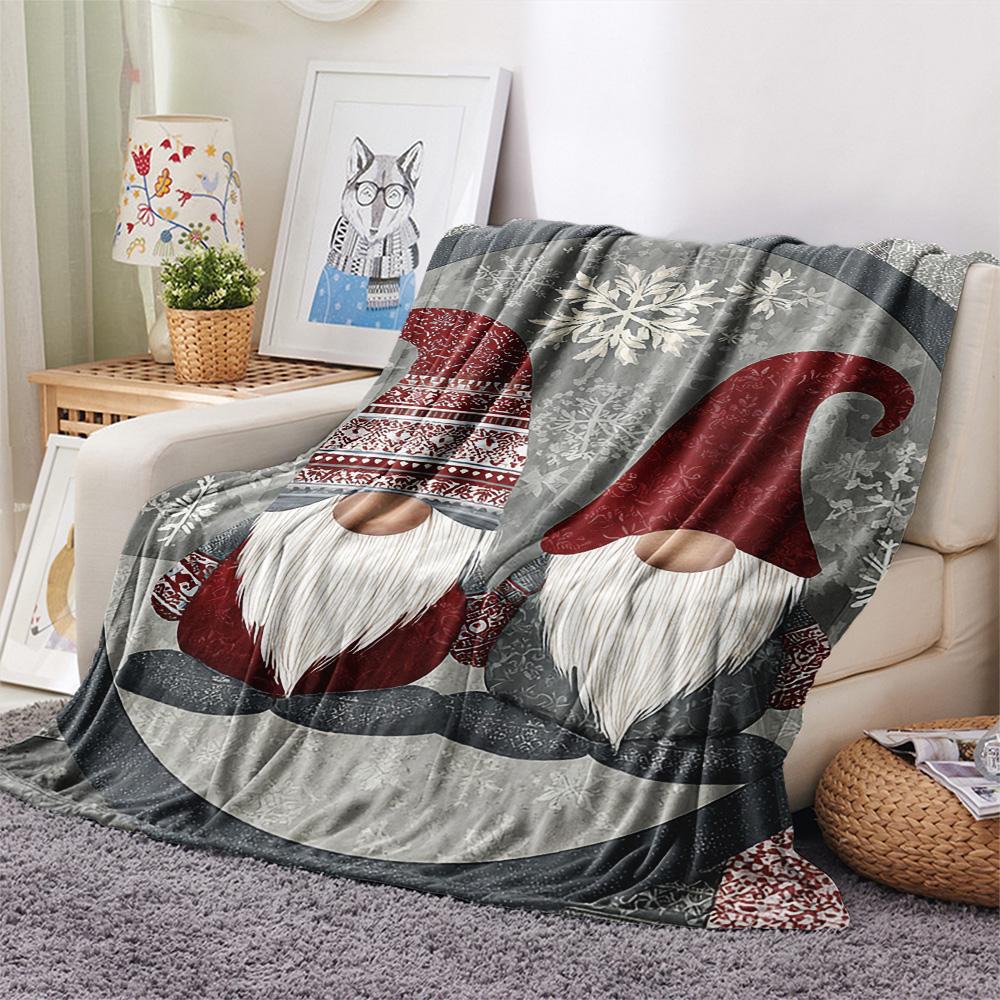 Dwarf Print Flannel Blanket, High quality Comfortable for All Seasons, Home Decor, Warmth and Comfort, Perfect for Christmas Gifts