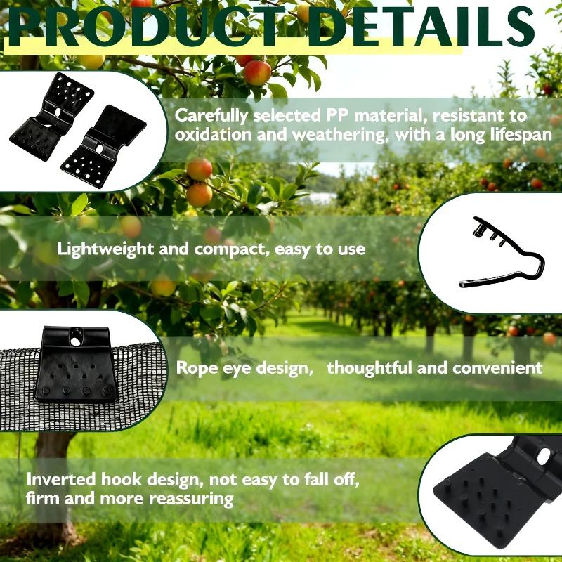 50/30/10 шт. Черные зажимы-клипсы для сетки-тента типа "бабочка", ветрозащитные крючки для сетки, зажим для крепления сельскохозяйственной затеняющей пленки, зажимы для подвешивания палаток на открытом воздухе