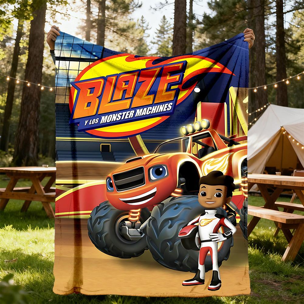 1 шт. Плед Monster Machines Blaze для улицы, легкий, фланелевый, мягкий и теплый, для использования в любое время года, для дивана, улицы, кемпинга, гостиной, офиса062