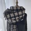 2024 Winter Women's Plaid Scarf: Korean Retro Style, Warm Imitation Cashmere Shawl for Students and Couples