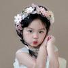Rhinestone Decor Flower Butterfly Headband Pink Tulle Pearl Headband Tulle Hair Accessory  Kids