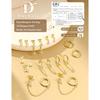 PAVOI 14K Gold Plated 925 Sterling Silver Round Stud White Simulated Shell Pearl Earrings