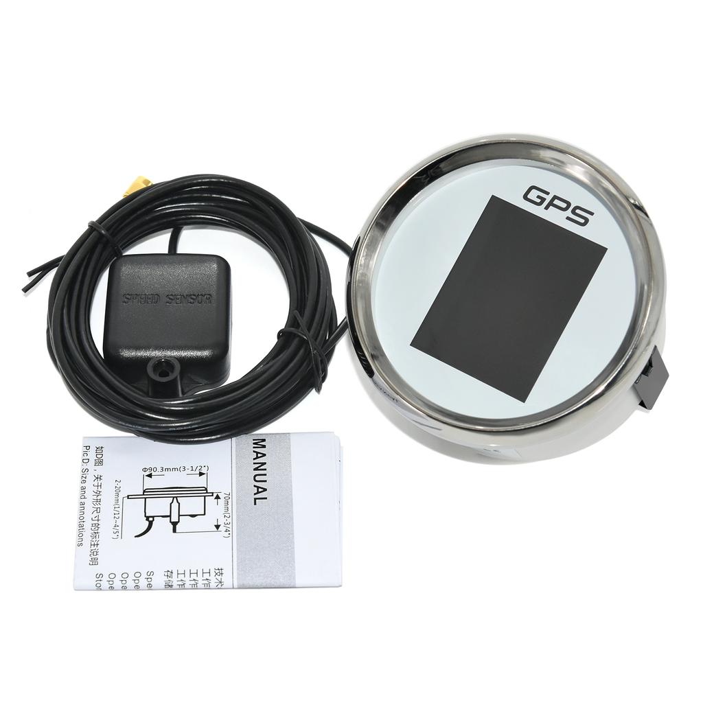 85MM Car Boat Gauge GPS Speedometer With GPS Antenna TFT Screen Waterproof Speed Meter SOG COG TRIP ODO Voltmeter 9-32V