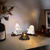 Halloween Ghost Campfire Gathering Nightlight Spooky Statue Decoration 3D Printed Bookcase Ornament Home Decor Accent