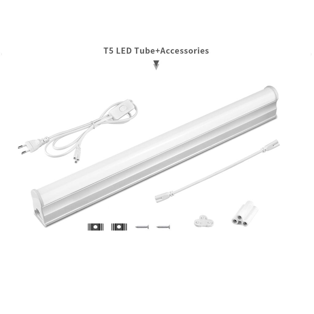 220V Led Lights Backlight for Cabinets Closet Bedroom Kitchen Lighting Warm/White Strip 57cm with Switch Night Light T5 Tube With EU Plug