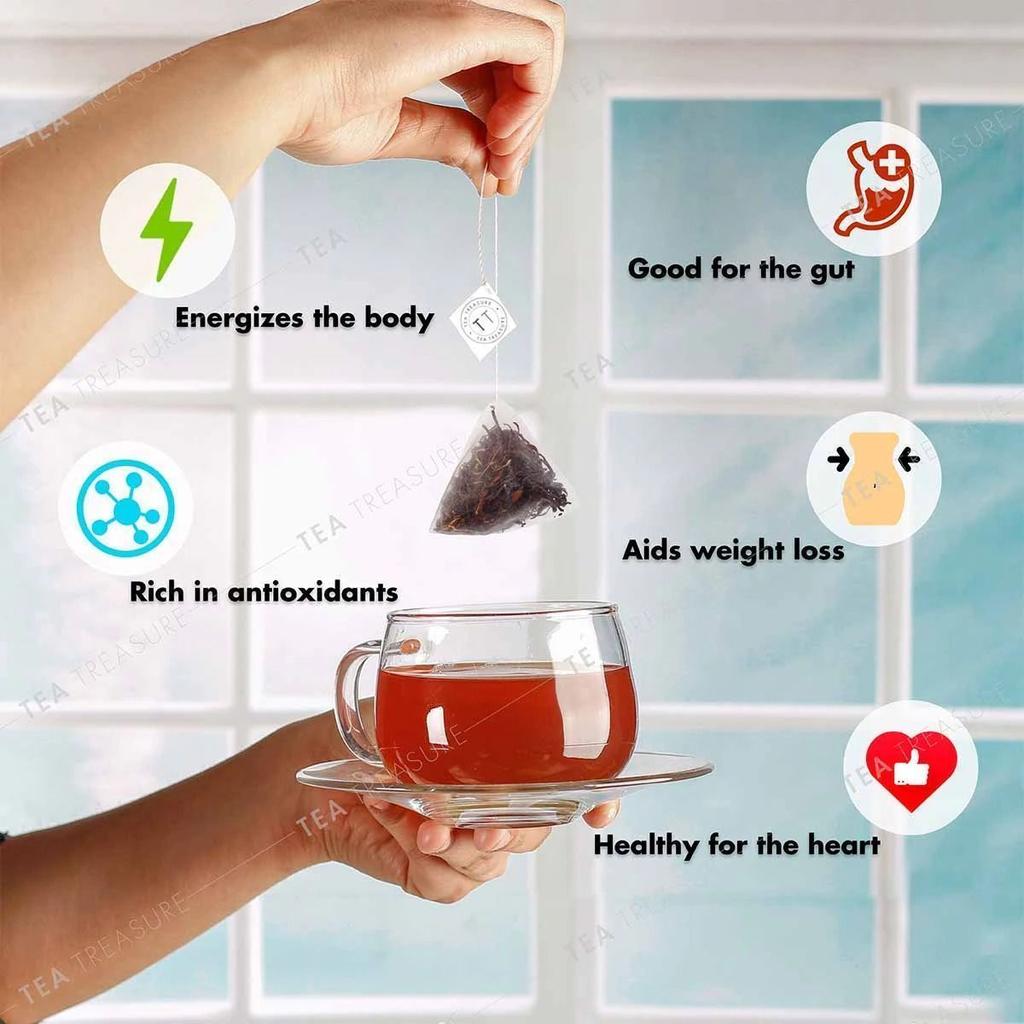 Second Harvest Darjeeling Black Tea (18 Pack, 2 G), Darjeeling Second Flush Tea, Tea Treasure