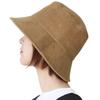 Hanahana15 Bucket Hat, 99% UV Protection, Corduroy, Fall/Winter, Oversized, Deep Fit, 100% Cotton, for Men and Women (Camel)
