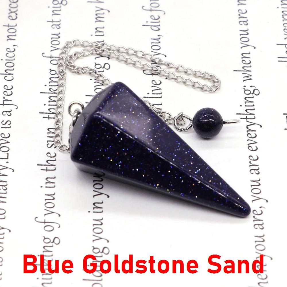 Natural Stone Reiki Healing Pendulum,For Dowsing Spiritual Divination Cone Crystal Quartz Pendulos Small Size Necklace Jewelry