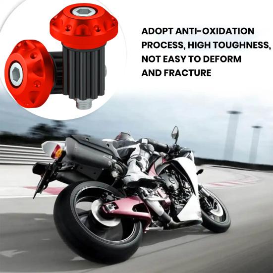 1 Pair Motorcycle Handlebar End CNC Aluminum Alloy Universal Motorbike Scooter Grip Handle End Plug Trim Cover Modification Accessories