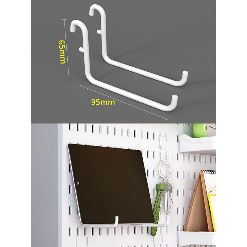 Черные настенные перфорированные панели с крючками для DIY-организации игровой комнаты
