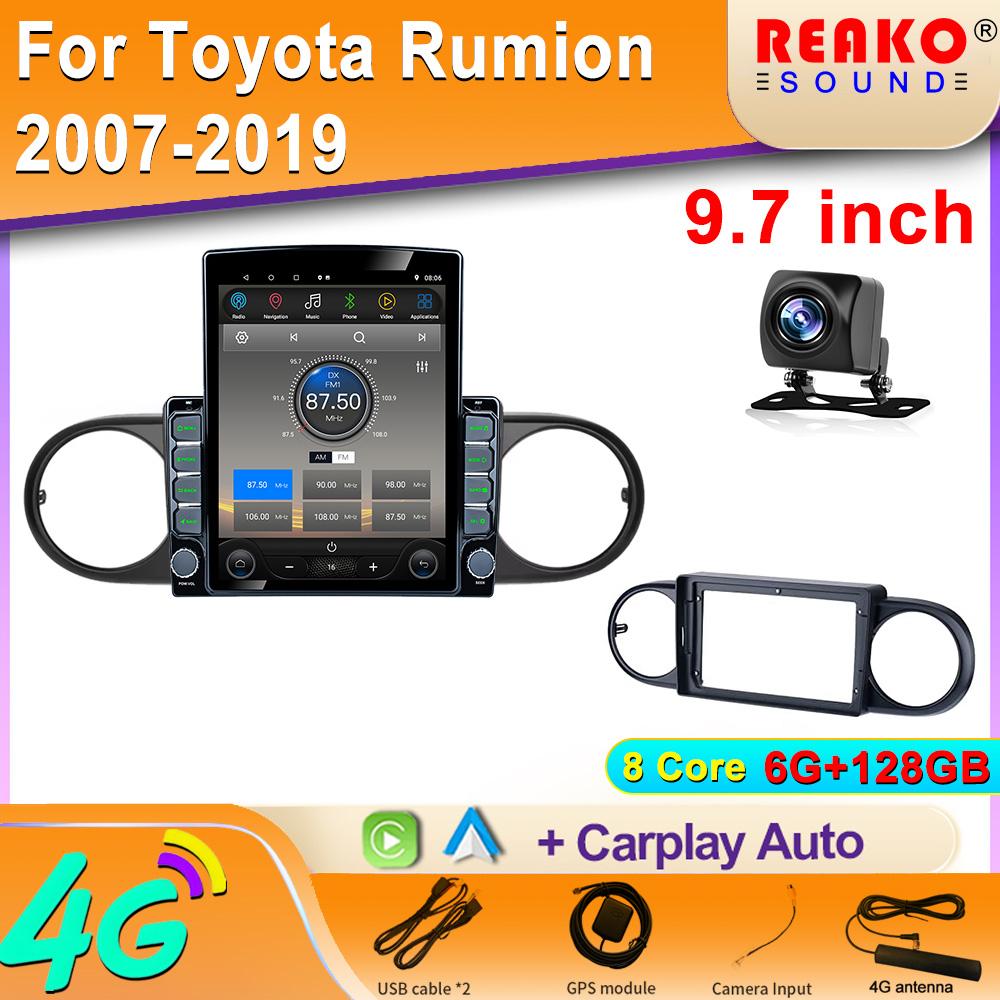 9,7-дюймовый вертикальный экран Tesla автомобильное радио для Toyota Rumion Corolla 2007-2019 GPS навигация мультимедийный плеер Carplay 2din