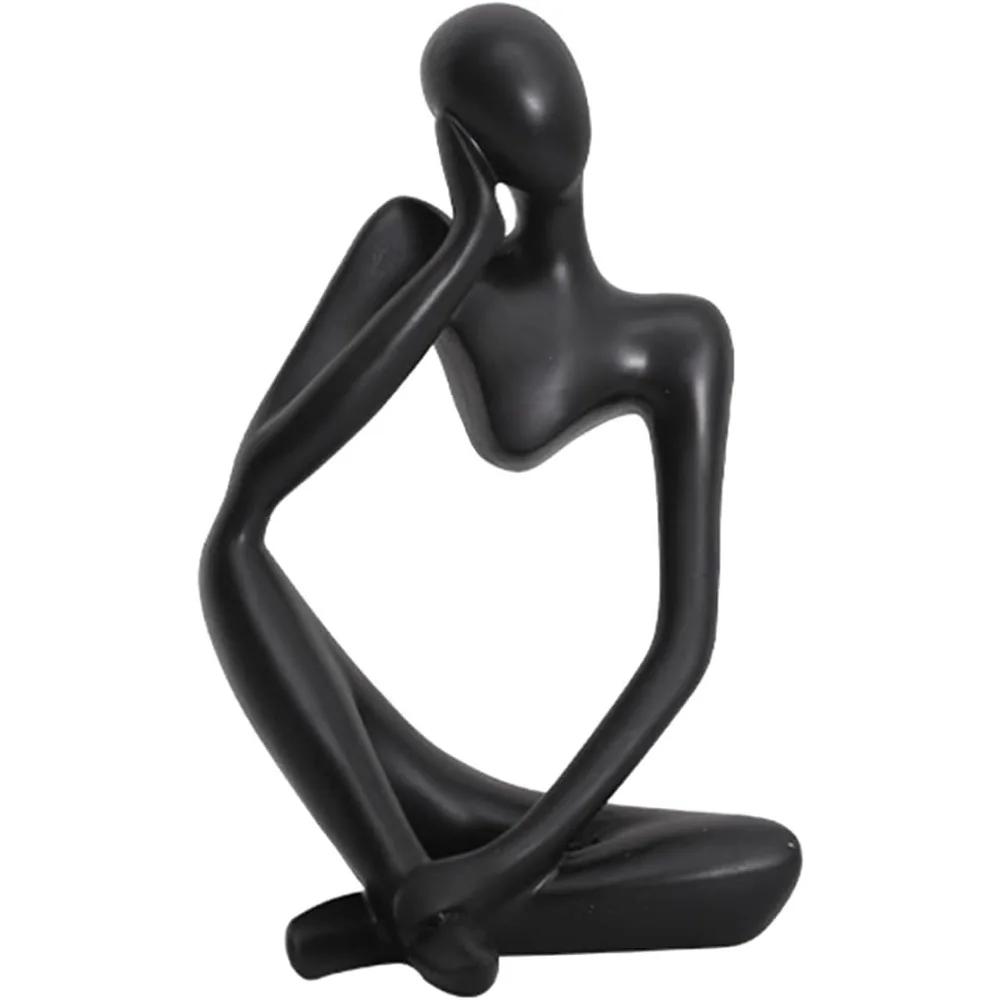 Vilead Nordic Abstract Sculpture Thinker Statue Resin Woman Figurine Office Home Decoration Accessories Decor Crafts Modern Art