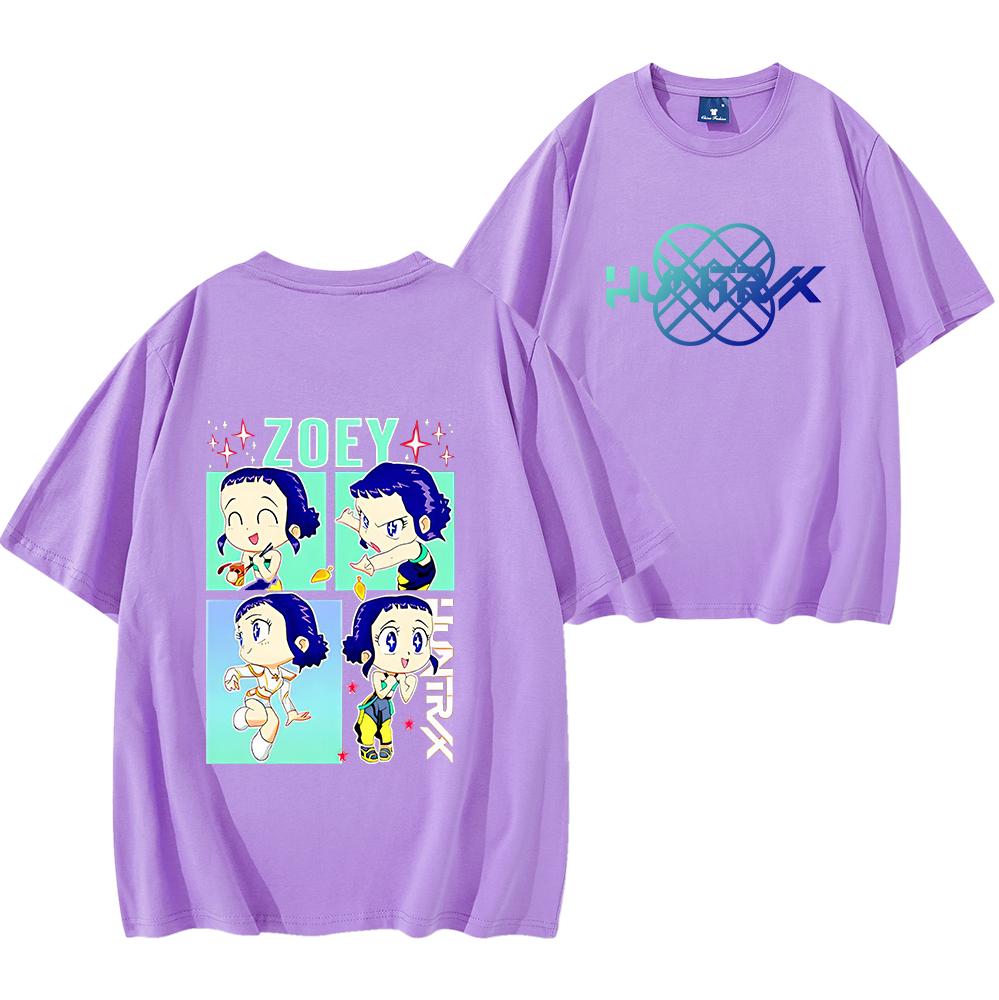 Zoey Kpop Demon Hunters Unisex Tee Shirt Zoey Shirt Anime Demon Hunters Tee Men Women Short Sleeve Streetwear Hip Hop Tops