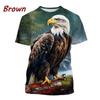 Футболка с 3d принтом орла, мужская и женская модная повседневная забавная футболка с принтом животных, уличная одежда, свободные футболки