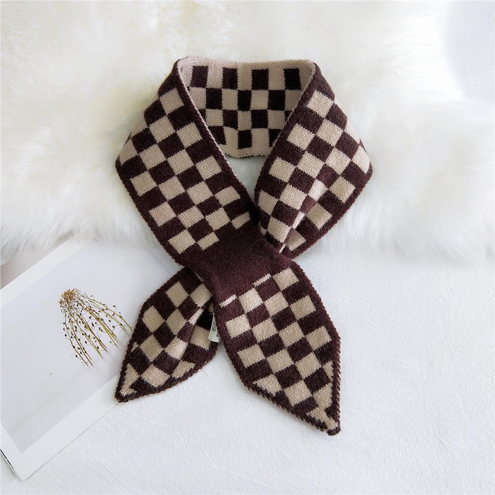 Knitted Wool Scarf Women's Autumn Winter Solid Color Fashion Warm Scarf