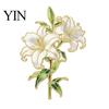Non-snag Brooch Pin, Enamel Flower Design with Smooth Edges, Lightweight Zinc Alloy Badge for Jackets Scarves Bags Gift Decorative Clothing Pin