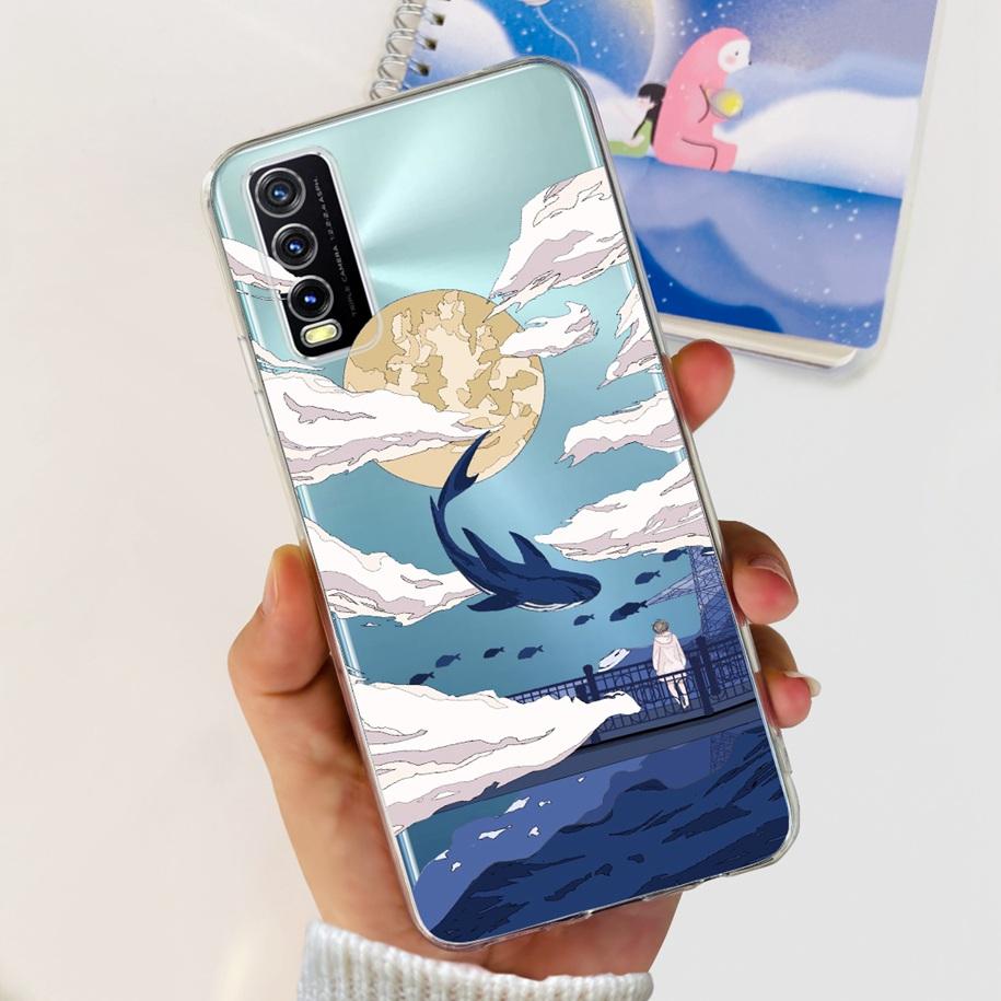Для Vivo Y11s Y12s Чехол V2028 V2026 V2033 Популярный Цветок Прозрачная Силиконовая Задняя Крышка Для Vivo Y20 Y20i Y20s V2029 V2027 V2032 Funda
