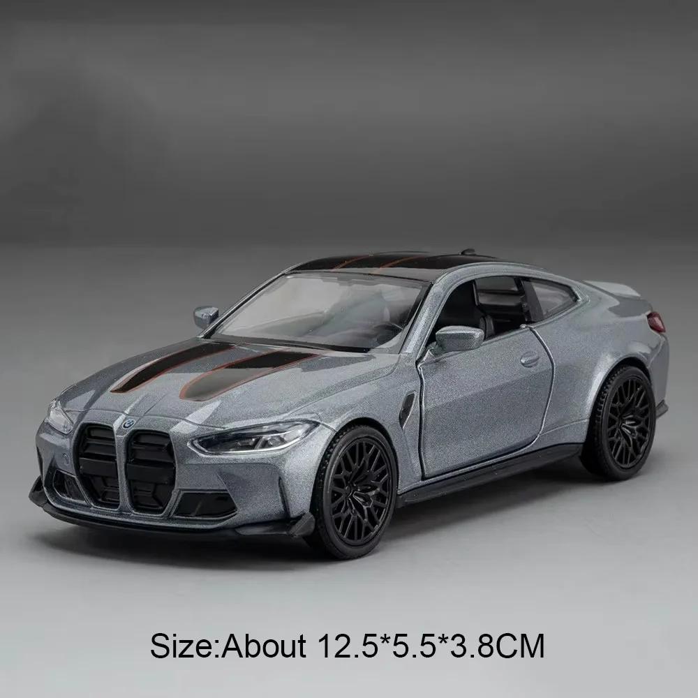 1:36 BMW M3 1987 M4 CSL Model Toys Diecast Miniature Car Doors Opened with Pull Back Vehices Decorative Collection Children Gift