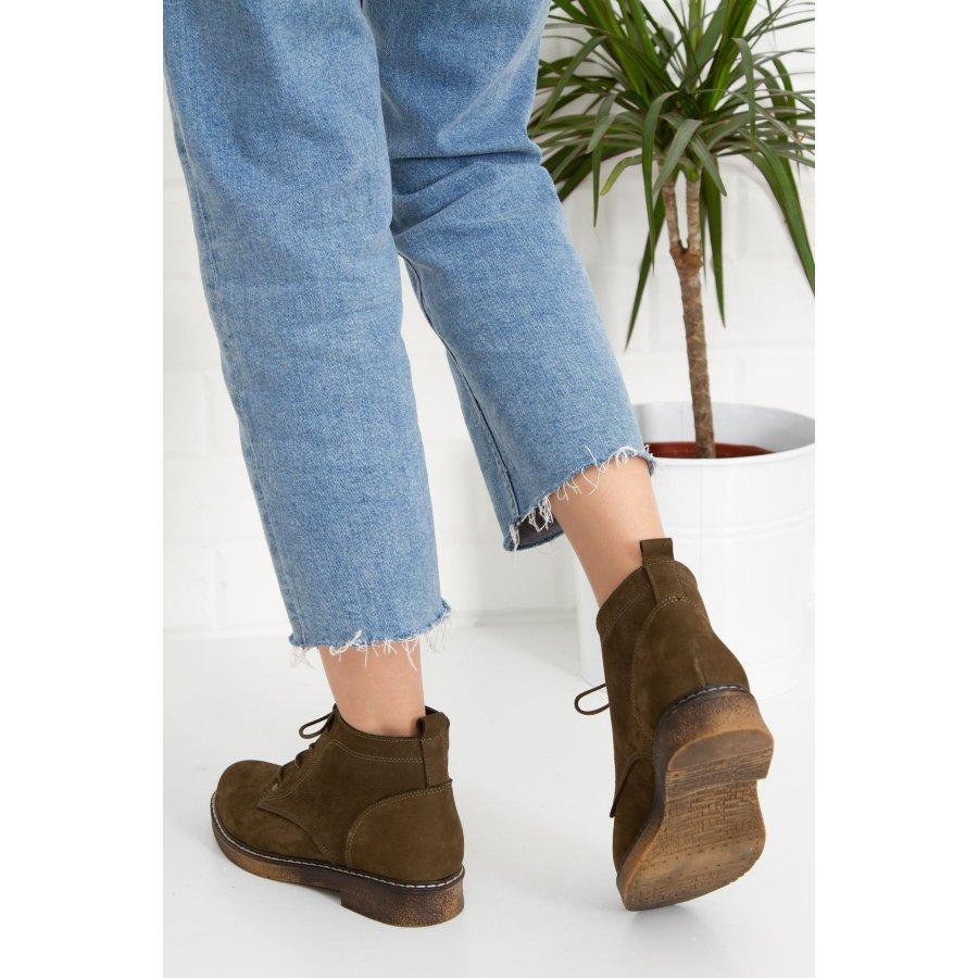 Женские повседневные полусапоги из натуральной замши