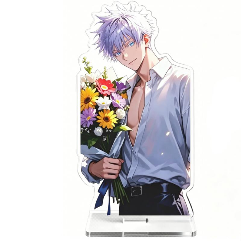 Jujutsu Kaisen Satoru Gojo Acrylic Stand Double Sided Print Anime Figure Cute Desktop Ornament Collection Decoration Lovely Gift
