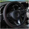 37/38cm Automobile Universal Steering Wheel Cover Non-slip Car Steering Wheel Cover Non-slip Embossed Leather Car-styling