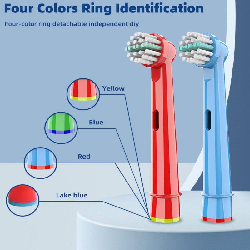 4 Pcs/Pack Kids Replacement Brush Heads For Oral B Children Electric Toothbrush Head Extra-Soft Bristles Brush Refill EB-10A