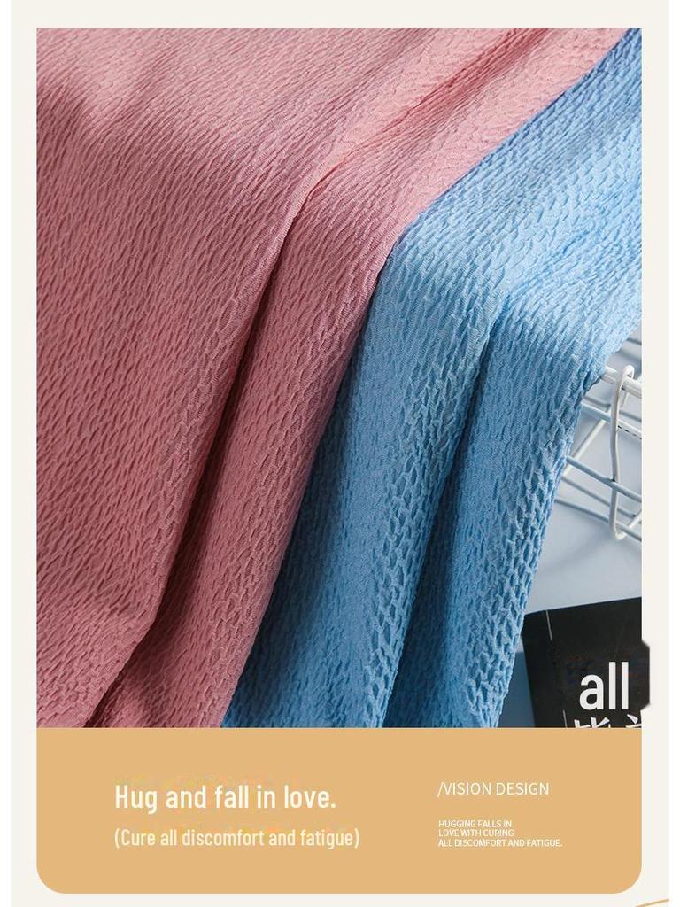 Ткань с мятым волнистым узором - трикотажная трикотажная ткань, 280 г, дизайн «Маленькая горная вершина»