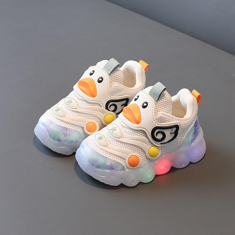 TWINFLAMES Baby Light Shoes New Breathable Mesh Shoes Soft Soled Baby Toddler Shoes Kids Sneakers