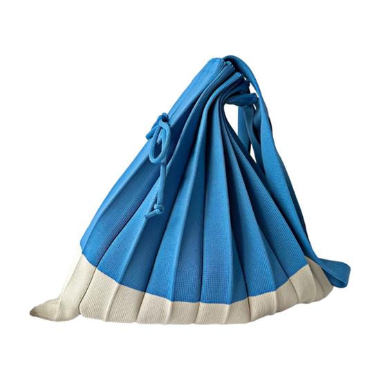 Складная сумка для покупок, многоразовая, аккордеон, продуктовая сумка-тоут, сумка через плечо с цветовыми блоками, плиссированная, для покупок продуктов, для повседневных дел