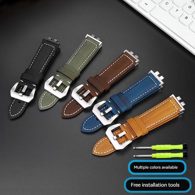 Классический ретро-ремешок из натуральной кожи CrazyHorse Skin для Casio G-SHOCK GMW-B5000 35th anniversary series Модифицированный стиль Мужские часы