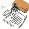 Luxury Nail Clipper Set - Stainless Steel Manicure Pedicure Kit in Case. Perfect Travel Gift for Men & Women.