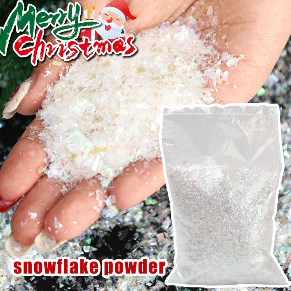 20/100g 3D Snowflake Decoration Artificial Snow Powder Artificial Snowflake Decor Winter Decoration