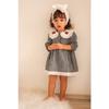 Baby Girl Red White Gingham Cherry Embroidered Ruffle Collar Dress