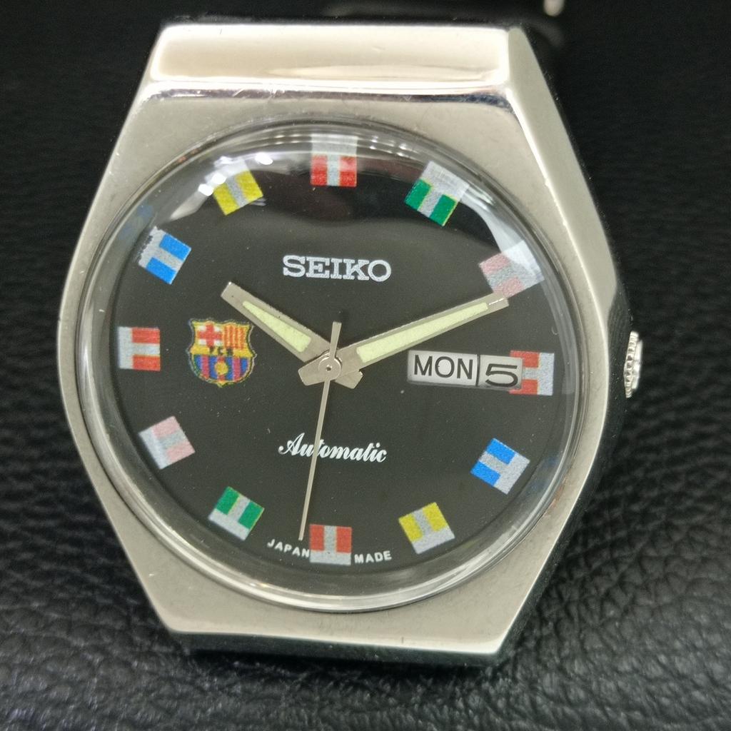 ВИНТАЖНЫЕ МУЖСКИЕ АВТОМАТИЧЕСКИЕ ЧАСЫ SEIKO 6309A ЯПОНИЯ ЧЕРНЫЙ ЦВЕТ ЦИФЕРБЛАТ a708373-1