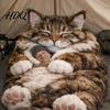 Домашний спальный мешок для взрослых Плюшевый конверт Кот Лягушка Акула Змея Кролик Сон