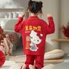 100% Cotton Girls Pajama Set Long Sleeve Thin Sleepwear Kids 8-14 Years
