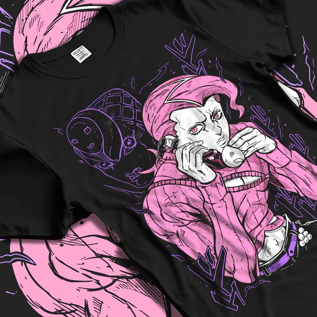 Футболка JoJo's Bizarre Adventure Джорно Джованна Свитшот Оверсайз Мужская Повседневная Свободная Хлопок Высокое Качество Уличная Одежда Харадзюку Женская Мужская Одежда
