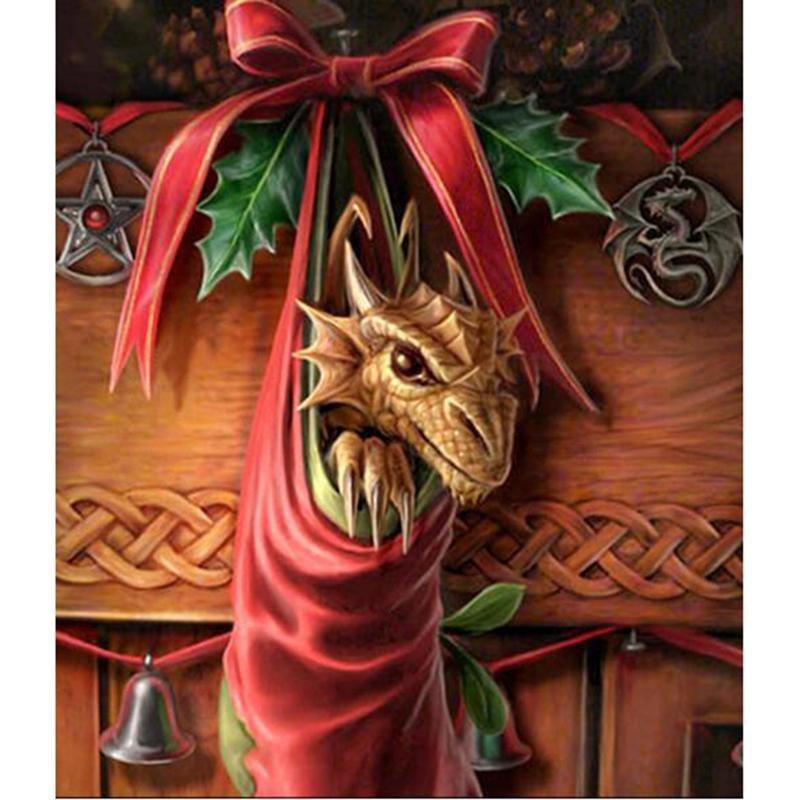 Дракон алмазная живопись круглый квадратный полный дрель мультфильм анимация модерн DIY мозаика вышивка 5D вышивка крестиком домашний декор