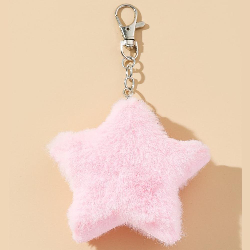 Mini Star Plush Pendant Portable Backpack Hanging Ornament Cute Pentagram Bag Charm Bag