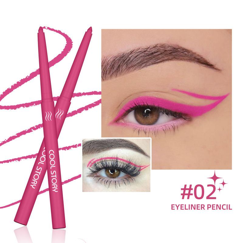 3PCS Matte Gel Eyeliner Pencil Set Waterproof Colorful Eyeliner Smooth Rotation Eye Liner Pen