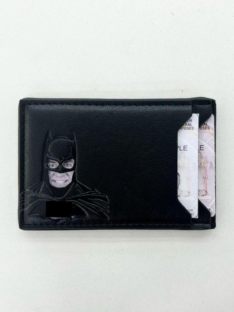 Men's Batman Hero Squad Card Holder & Wallet - Multi-Card Slot, Hollow Design, Short Style