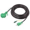 TRUSCO Triple Pockin Extension Cord 10m Black TPVS-10E-BK