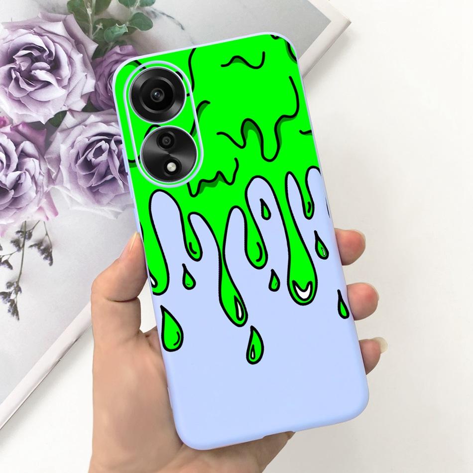 For OPPO A78 Case Oppo A78 4G CPH2565 Cute Fashion Candy Color Soft Silicone TPU Phone Back Cover For OppoA78 A 78 4G 2023