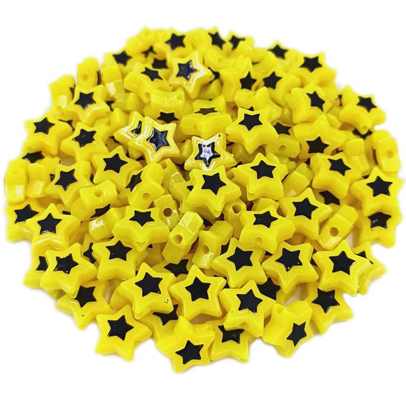 Звезда для изготовления сережек-браслетов с цветными блоками, креативные подвески, акриловые ювелирные изделия «сделай сам», аксессуары, сердце, пентаграмма, бусины, 30 шт., бусины