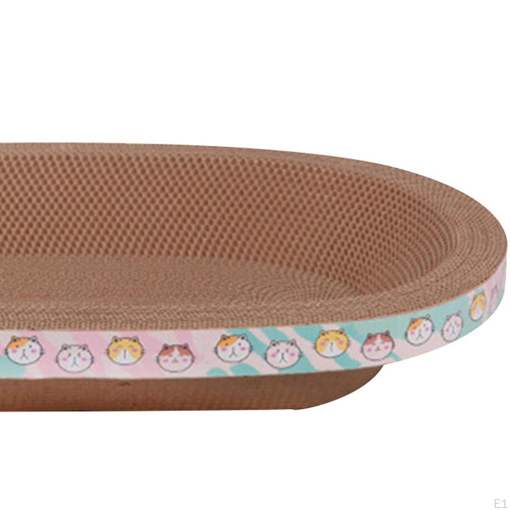 Cat Scratcher Pad Scratching Board Protect Furniture Exercise Lounge Bed Oval