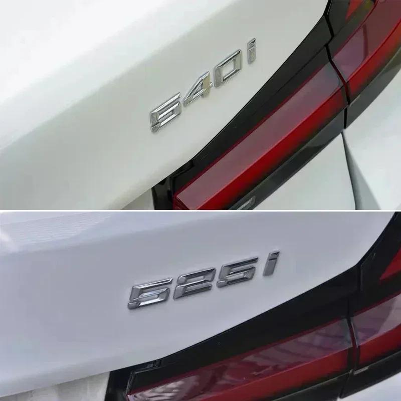 ABS Car Rear Trunk Letters Logo Badge Emblem Sticker For BMW 5 Series 520i 525i 528i 530i 535i 540i 523i E39 E60 E61 F10 F11 G30
