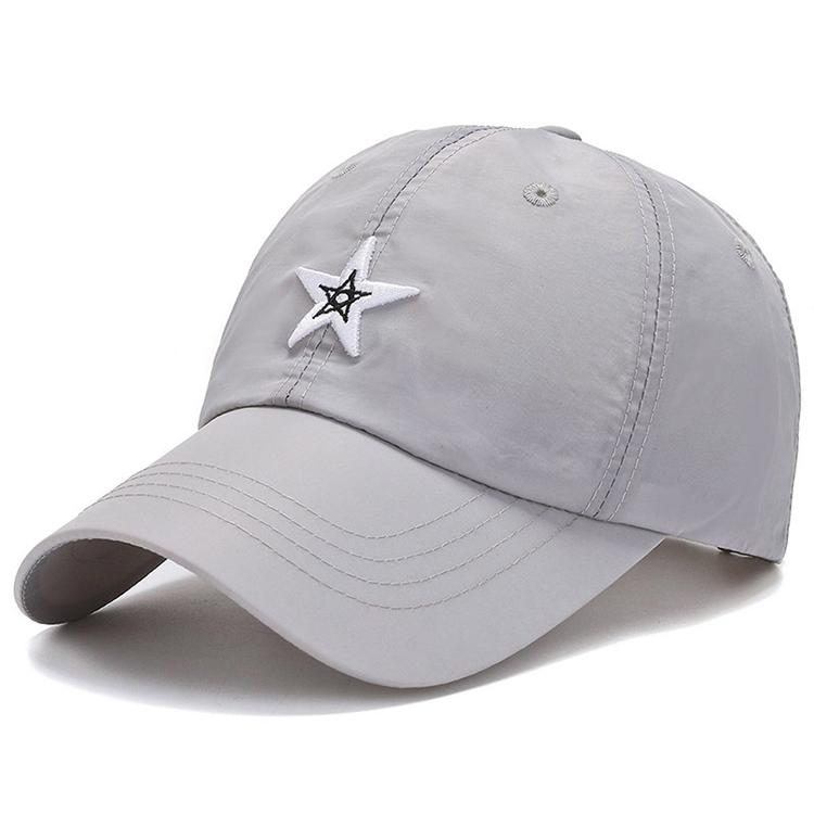 High Quality Customized Breathable Soft Cotton Sporty Hat 3D Star Embroidery Puff Printing Logo Adjustable Baseball Cap