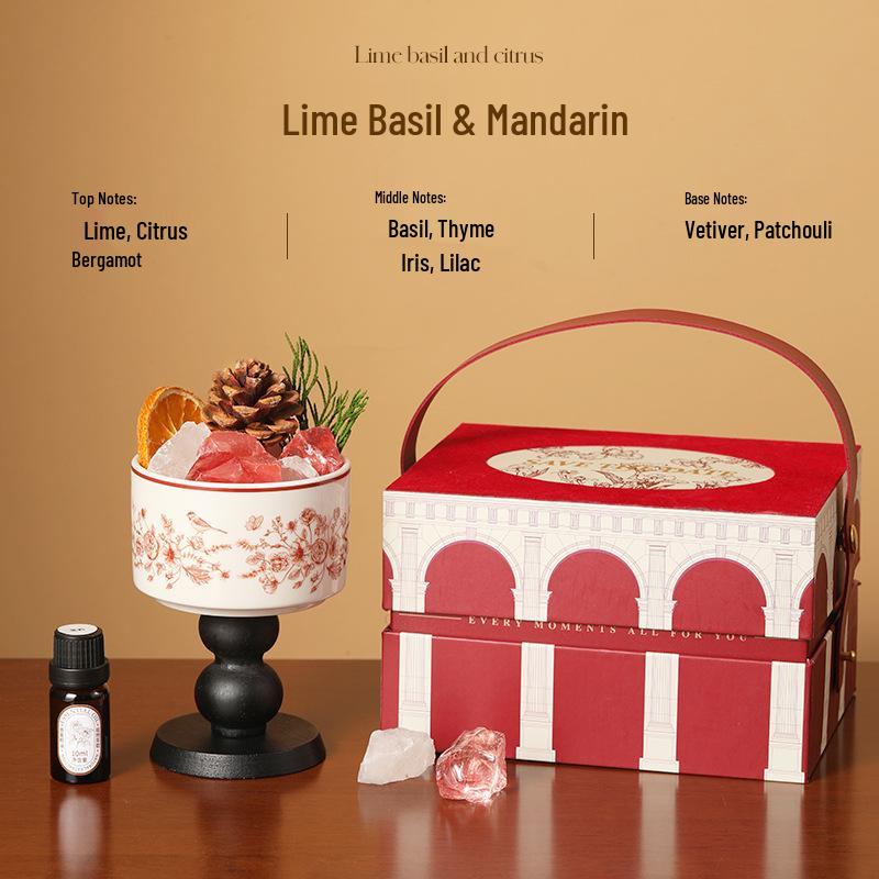 Crystal Stone Flameless Aromatherapy Diffuser: Elegant Ornament & Gift for Girls' Birthday and Engagement Party Favors.